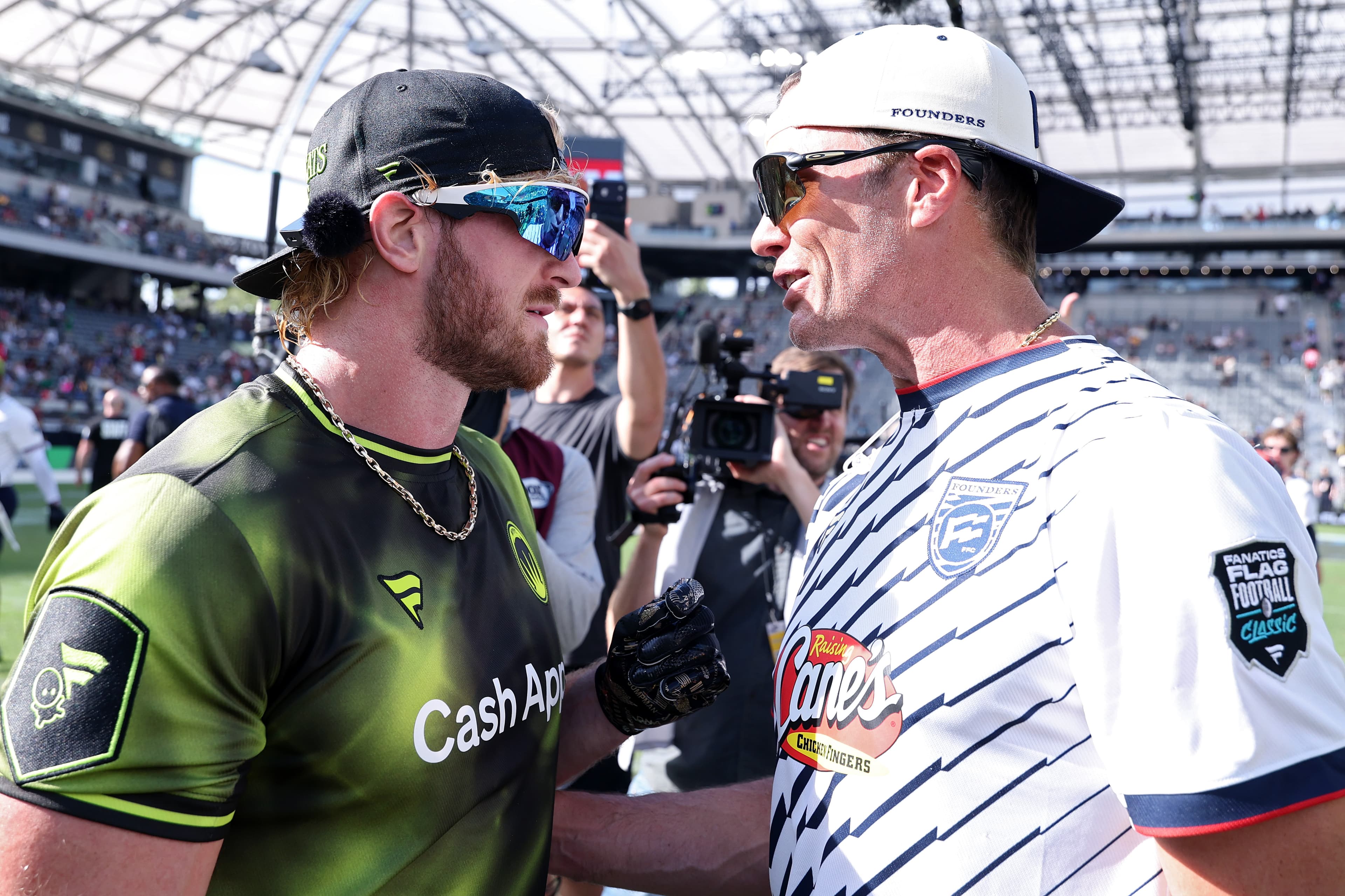 Tom Brady Slaps Logan Paul at Fanatics Fest, Calls Him a ‘Dork’ and ‘Nerd’ on X cover image